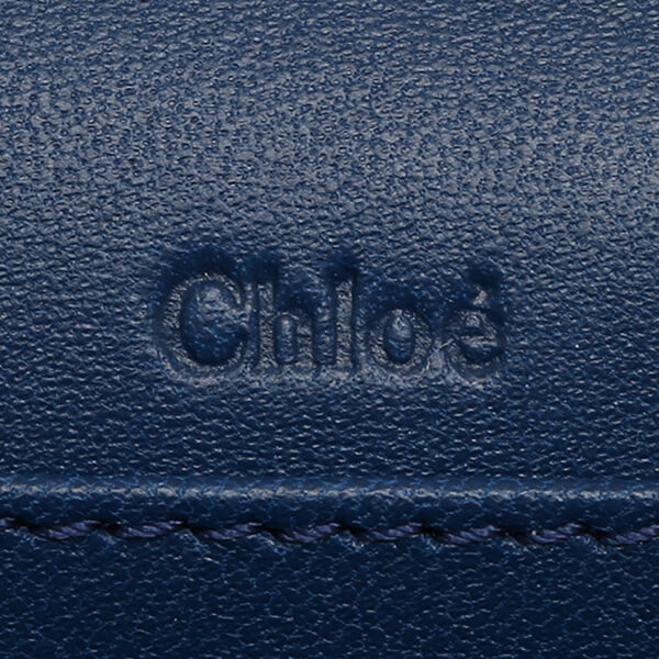 17-18年秋冬 Chloe クロエスーパーコピー レザーボウ 二つ折り長財布ブルーベルベット